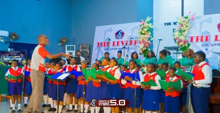 The Vale College Choir performing on stage